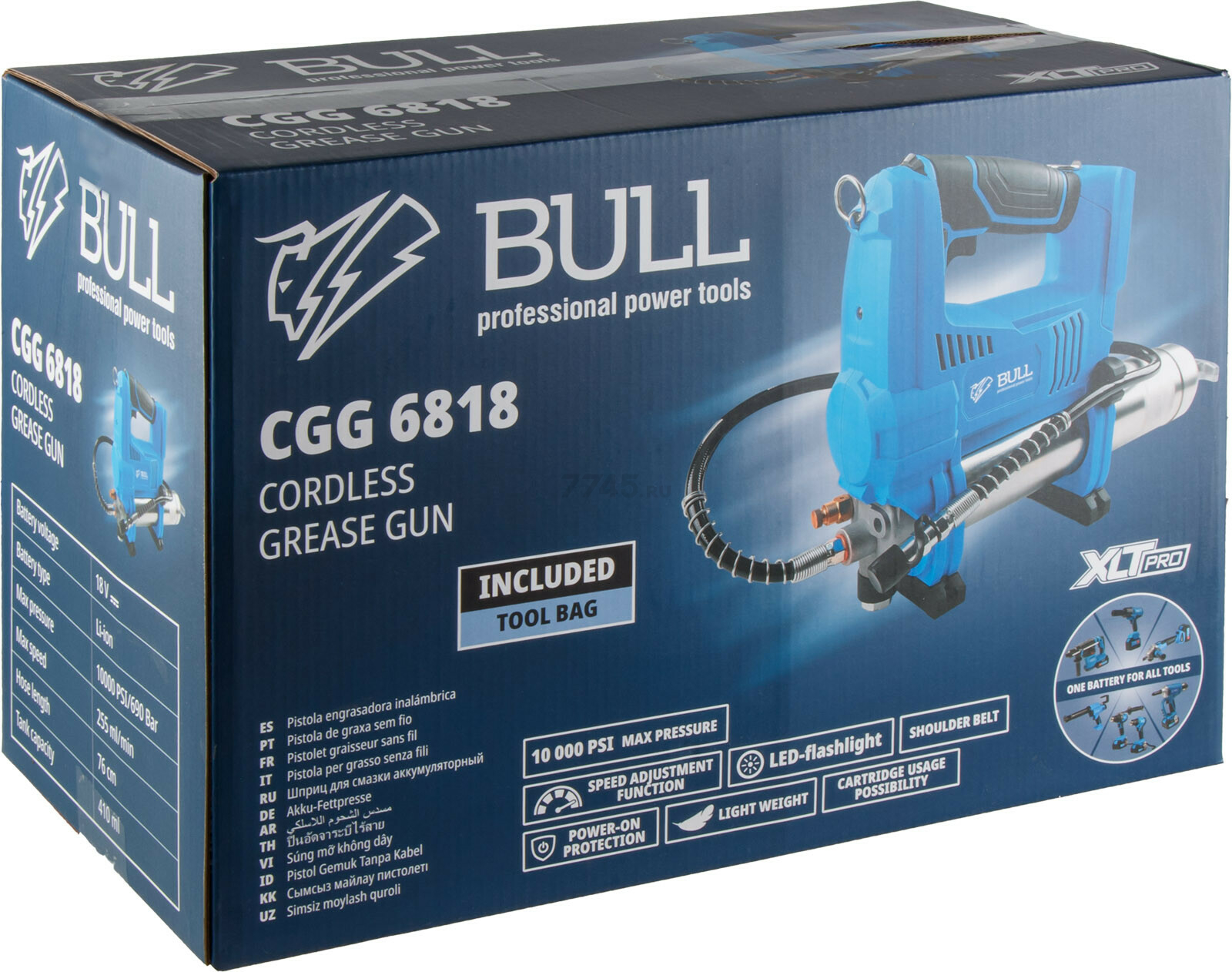 Шприц для смазки аккумуляторный BULL CGG 6818 XLTpro (1325894) - Фото 15