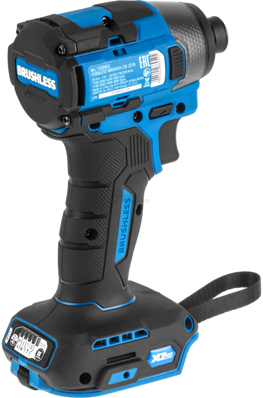 Шуруповерт (винтоверт) ударный аккумуляторный BULL CID 2218 XLTpro SOLO (1329952) - Фото 3