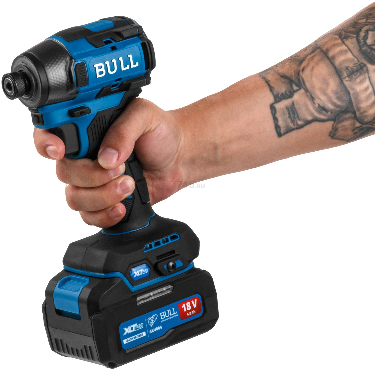 Шуруповерт (винтоверт) ударный аккумуляторный BULL CID 2218 XLTpro SOLO (1329952) - Фото 6