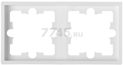 Рамка двухместная BYLECTRICA Carre белая (ЮЛИГ.735212.592)