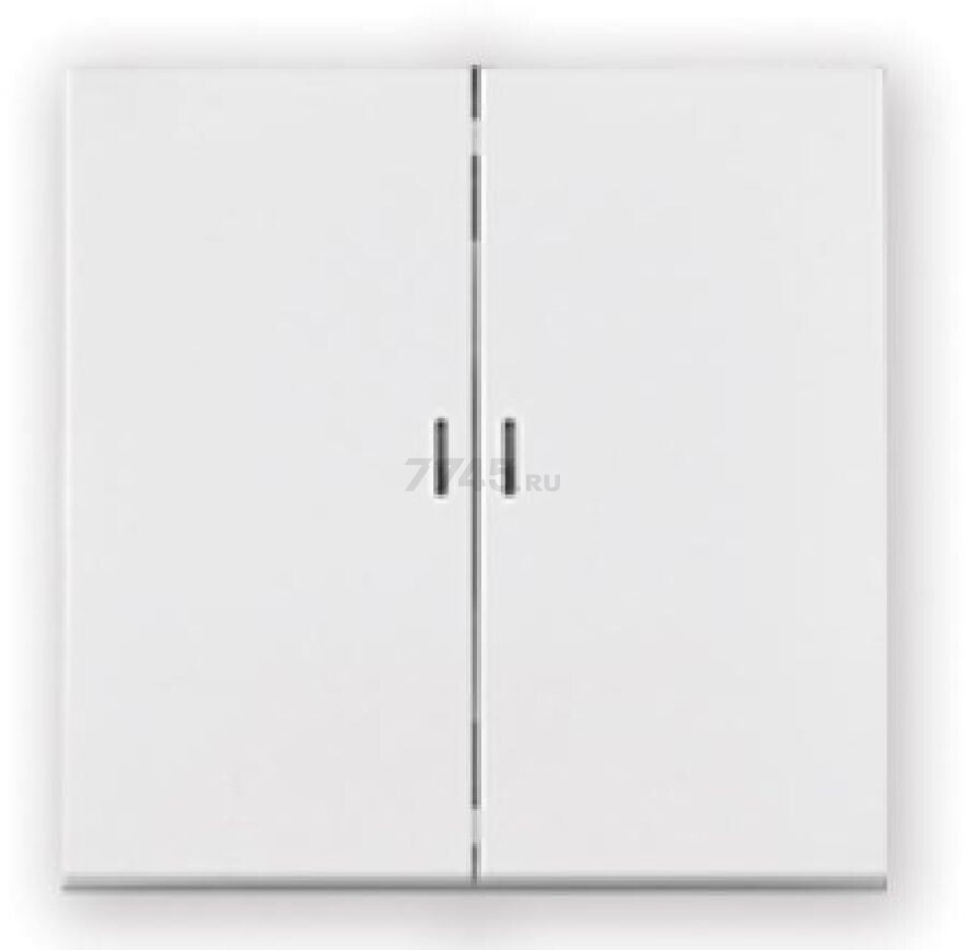 Выключатель двухклавишный скрытый с подсветкой BYLECTRICA Carre белый (С5 10-3608)