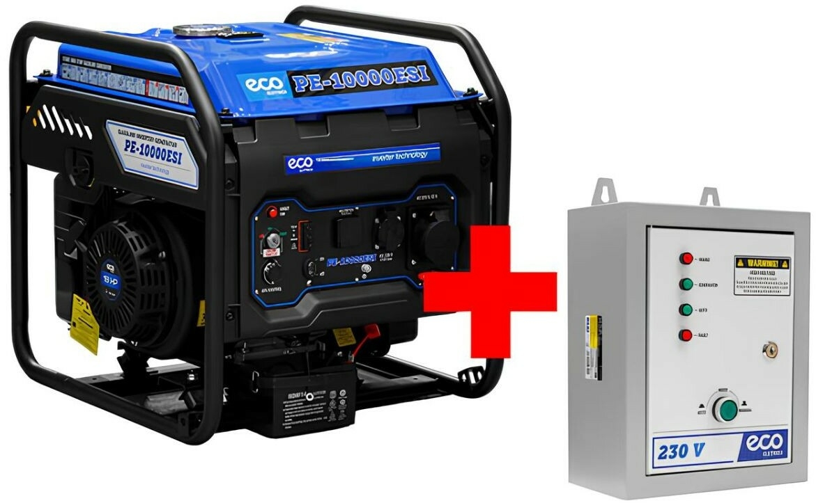 Генератор инверторный бензиновый ECO PE-10000ESI с блоком автоматики ECO (EC1710-3A1)