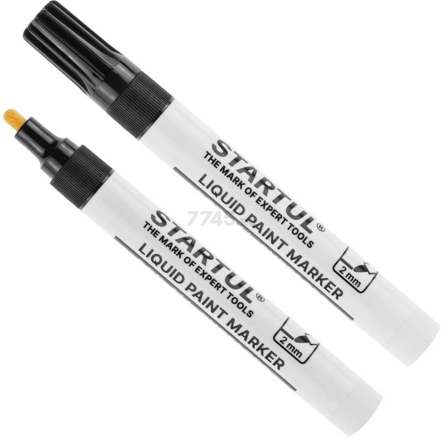 Маркер перманентный на основе жидкой краски STARTUL Profi черный (ST4360-02)