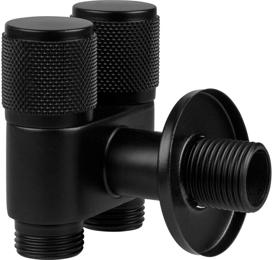 Кран вентильный угловой 1/2" AV ENGINEERING черный (AVE258002) - Фото 2