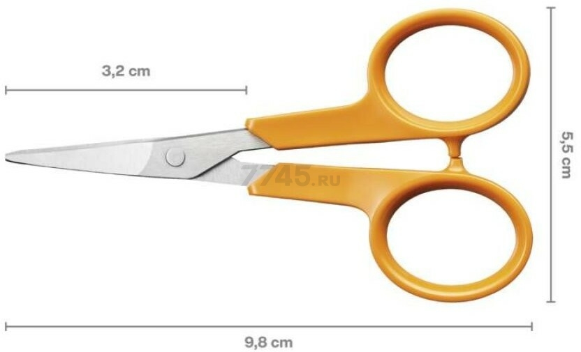 Ножницы маникюрные изогнутые FISKARS Classic 10 см (1075058) - Фото 2