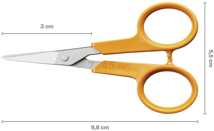 Ножницы маникюрные изогнутые FISKARS Classic 10 см (1075060) - Фото 2
