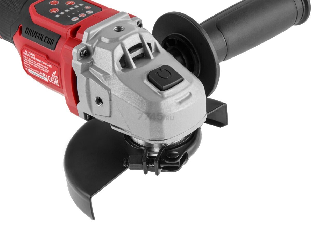 Шлифмашина угловая аккумуляторная WORTEX CAG 1812-2 SE XLT SOLO (1334918) - Фото 5