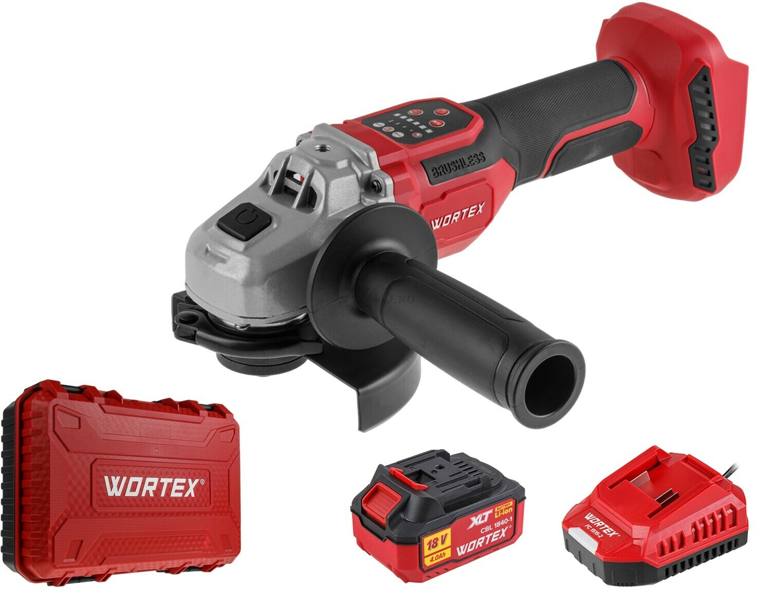 Шлифмашина угловая аккумуляторная WORTEX CAG 1812-2 SE XLT SET (1334919) - Фото 11
