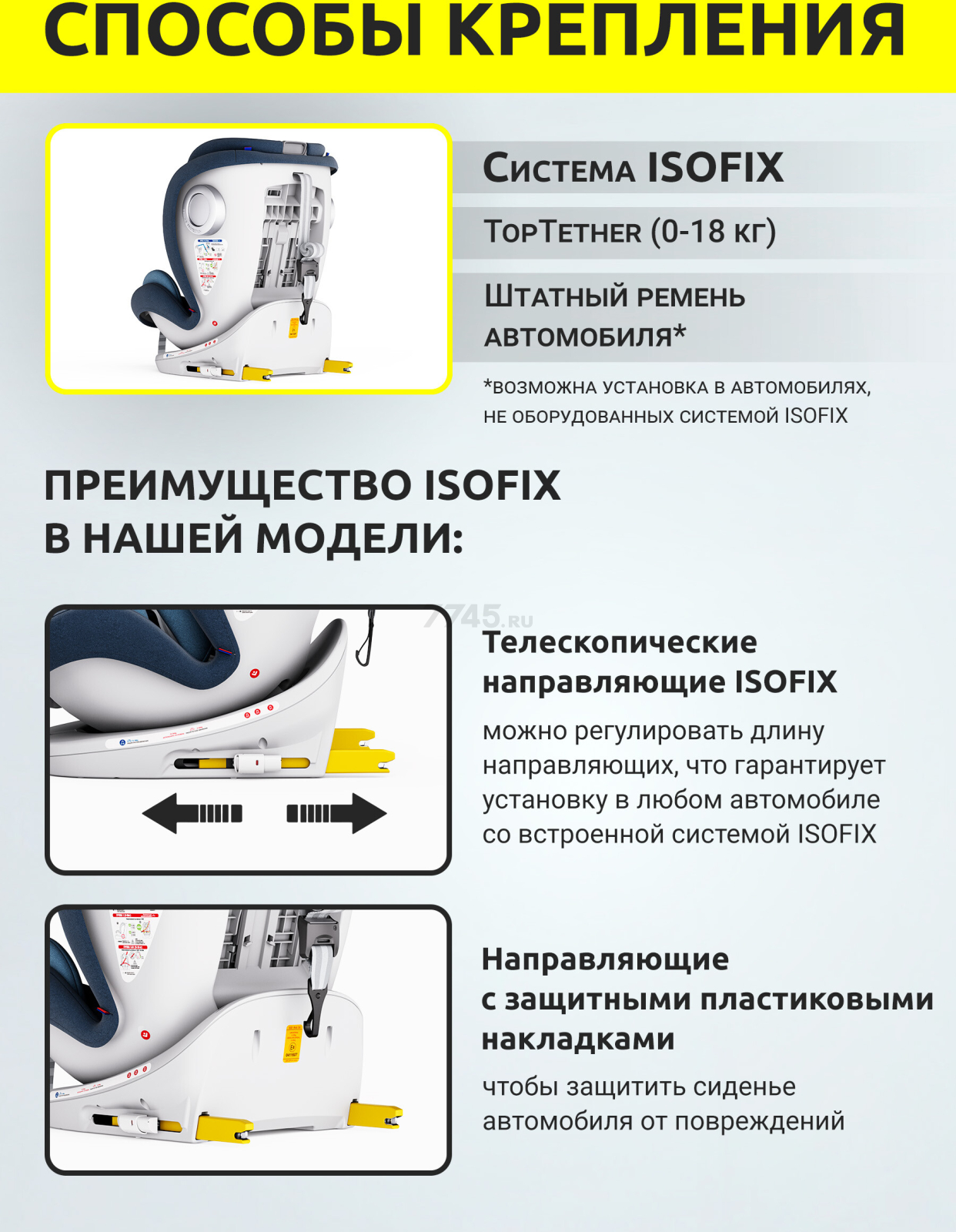 Автокресло BONBINI Universe Blue melange (BO-3231123) - Фото 6