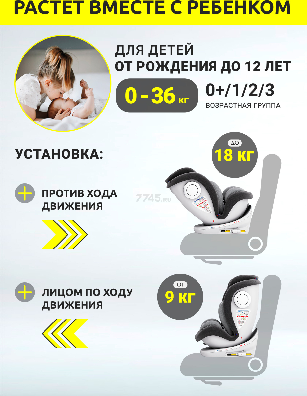 Автокресло BONBINI Universe Grey melange (BO-3231124) - Фото 5