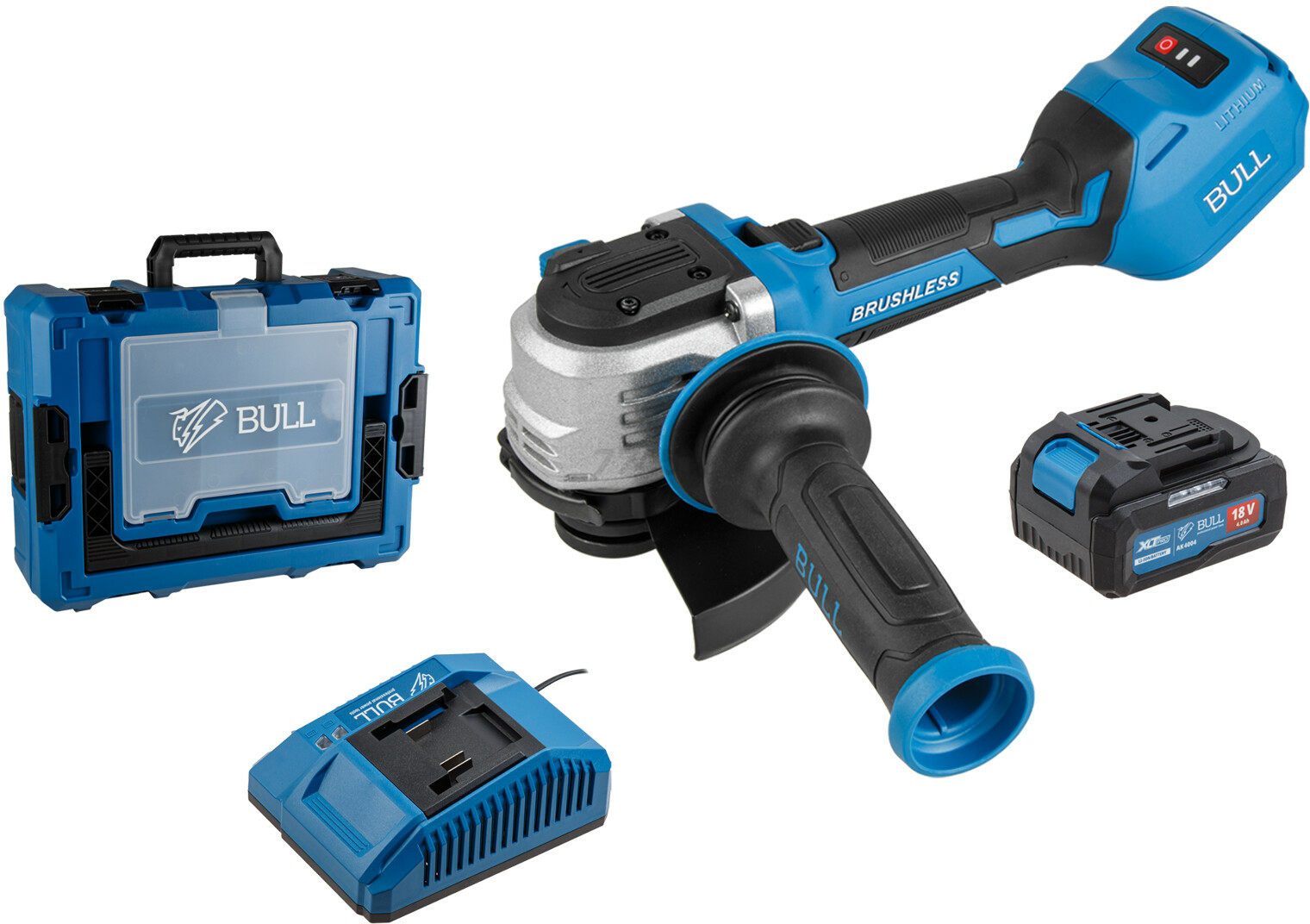Шлифмашина угловая аккумуляторная BULL CSG 1812-1 SR XLTpro SET (1333997)
