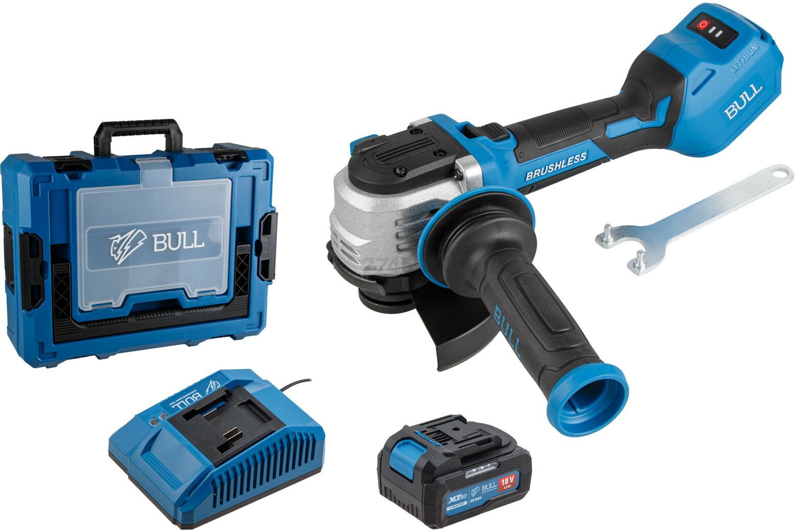 Шлифмашина угловая аккумуляторная BULL CSG 1812-1 SR XLTpro SET (1333997) - Фото 2