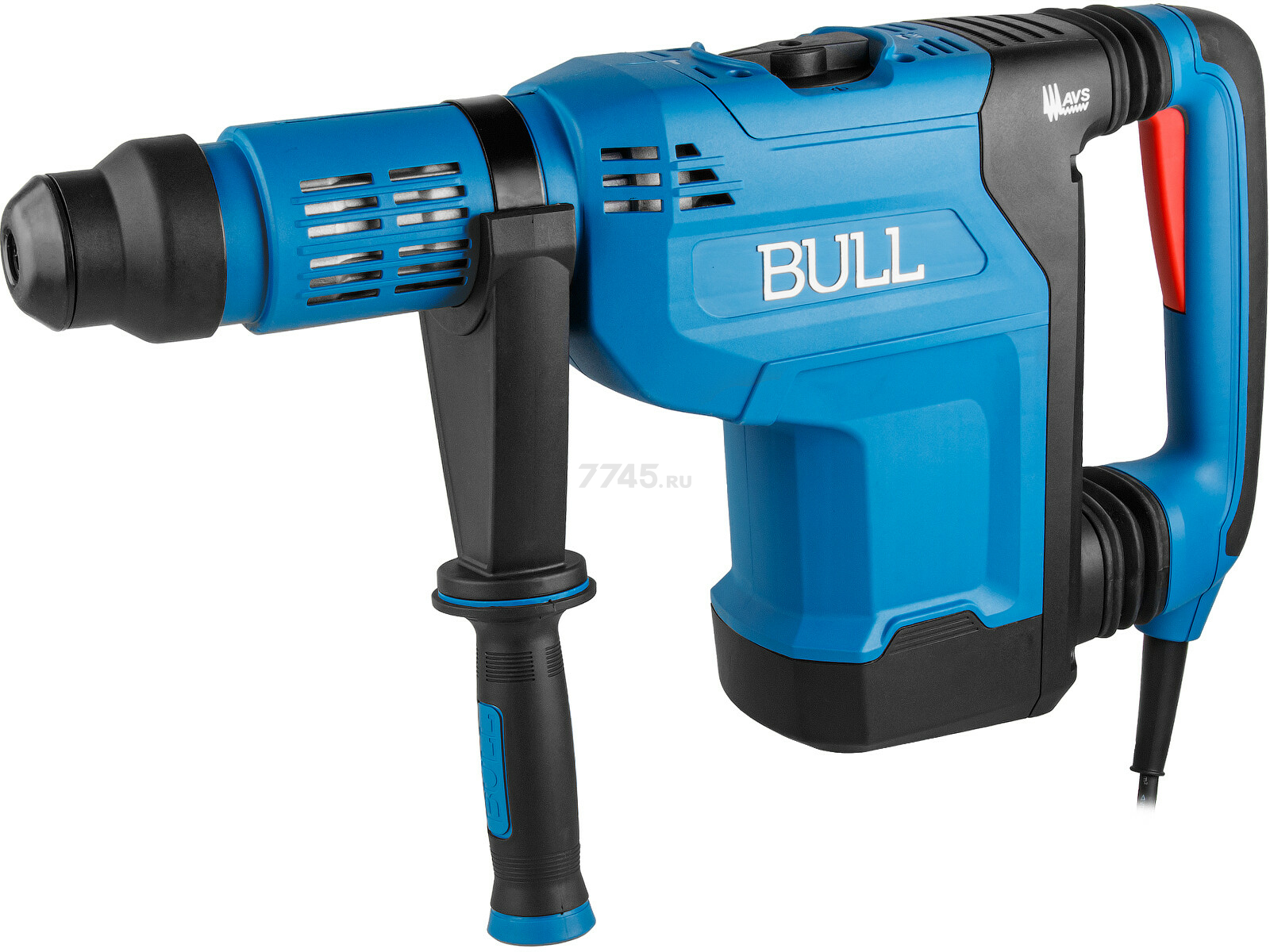 Перфоратор BULL BH 5001 в чем. 1500 Вт, 5-15 Дж, 50 мм, 2 реж. + 1 зуб., 1 сверло, SDS-max, рег. об. (1333955) - Фото 2