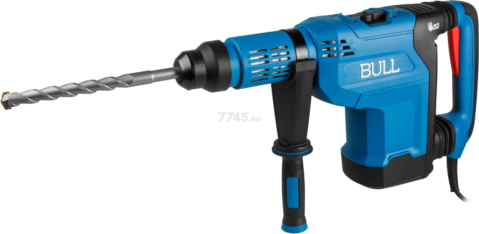 Перфоратор BULL BH 5001 в чем. 1500 Вт, 5-15 Дж, 50 мм, 2 реж. + 1 зуб., 1 сверло, SDS-max, рег. об. (1333955) - Фото 5
