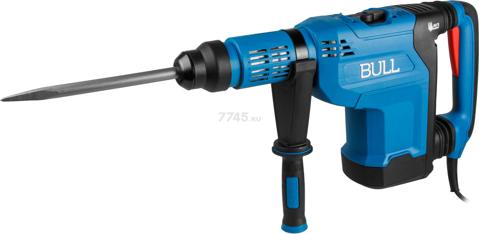 Перфоратор BULL BH 5001 в чем. 1500 Вт, 5-15 Дж, 50 мм, 2 реж. + 1 зуб., 1 сверло, SDS-max, рег. об. (1333955) - Фото 7