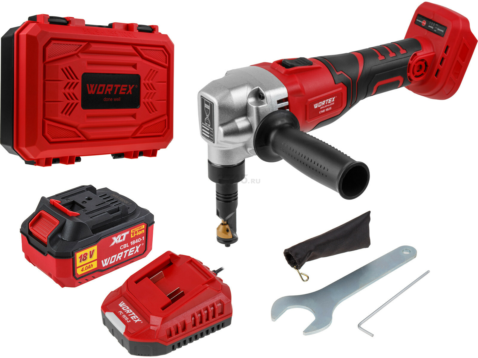 Ножницы высечные аккумуляторные WORTEX CNB 1825 XLT SET (1318929)