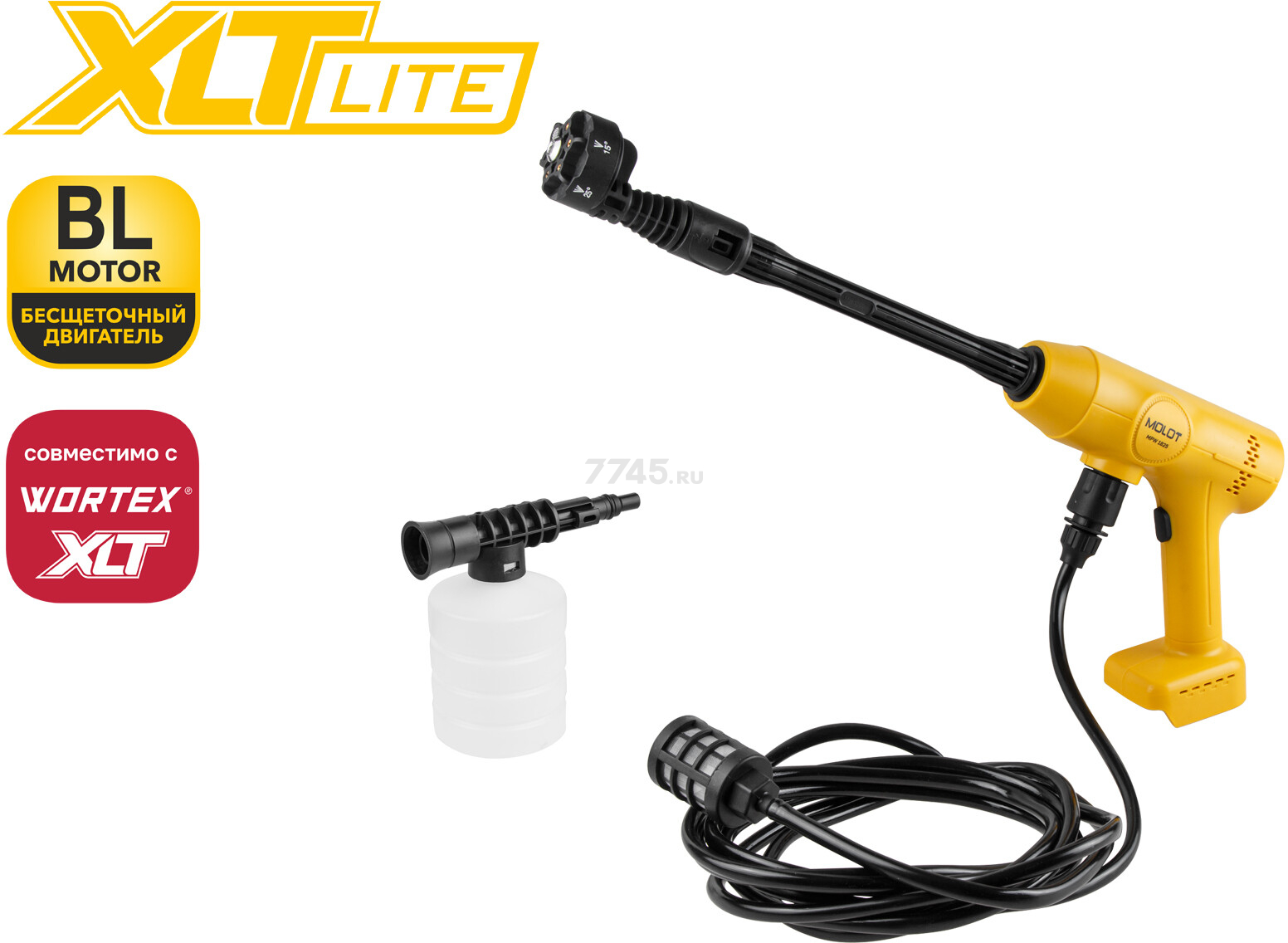 Мойка высокого давления (пистолет) аккумуляторная MOLOT MPW 1825 XLT Lite SOLO (2318010)