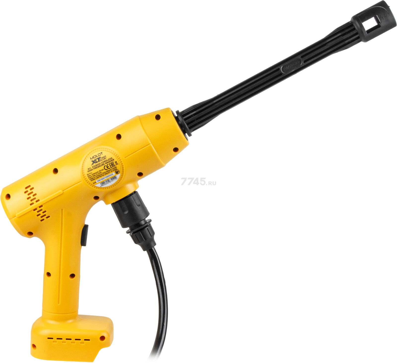 Мойка высокого давления (пистолет) аккумуляторная MOLOT MPW 1825 XLT Lite SET (2318011) - Фото 6