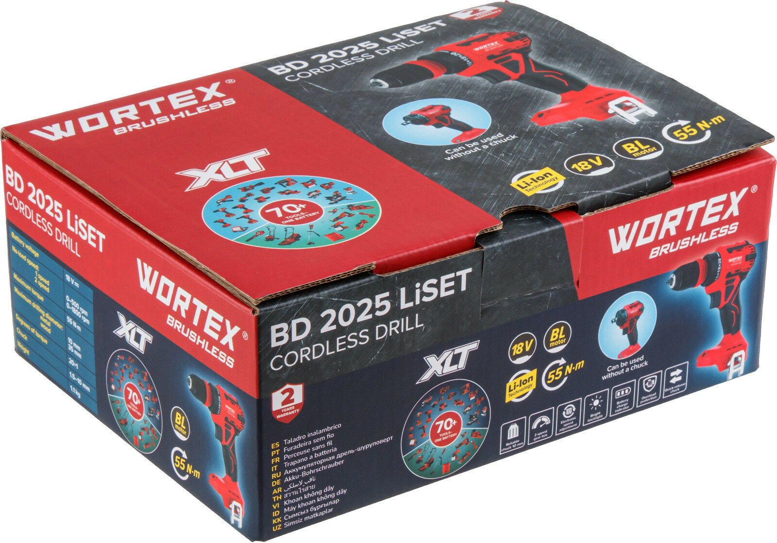 Дрель-шуруповерт аккумуляторная WORTEX BD 2025 LiSET ALL1 XLT SOLO (1325842) - Фото 9