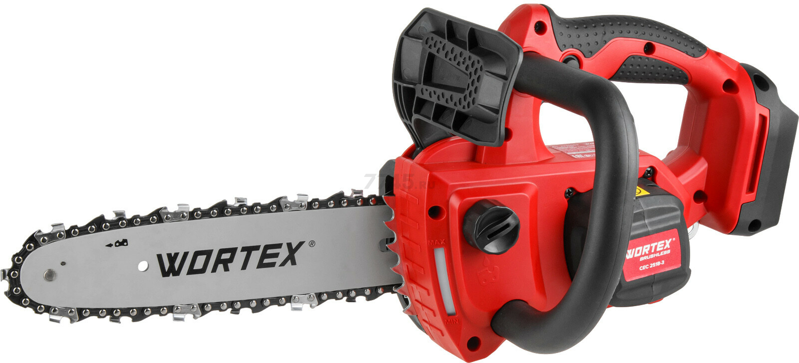 Пила цепная аккумуляторная WORTEX CEC 2518-3 ALL1 XLT SET (2325004) - Фото 4