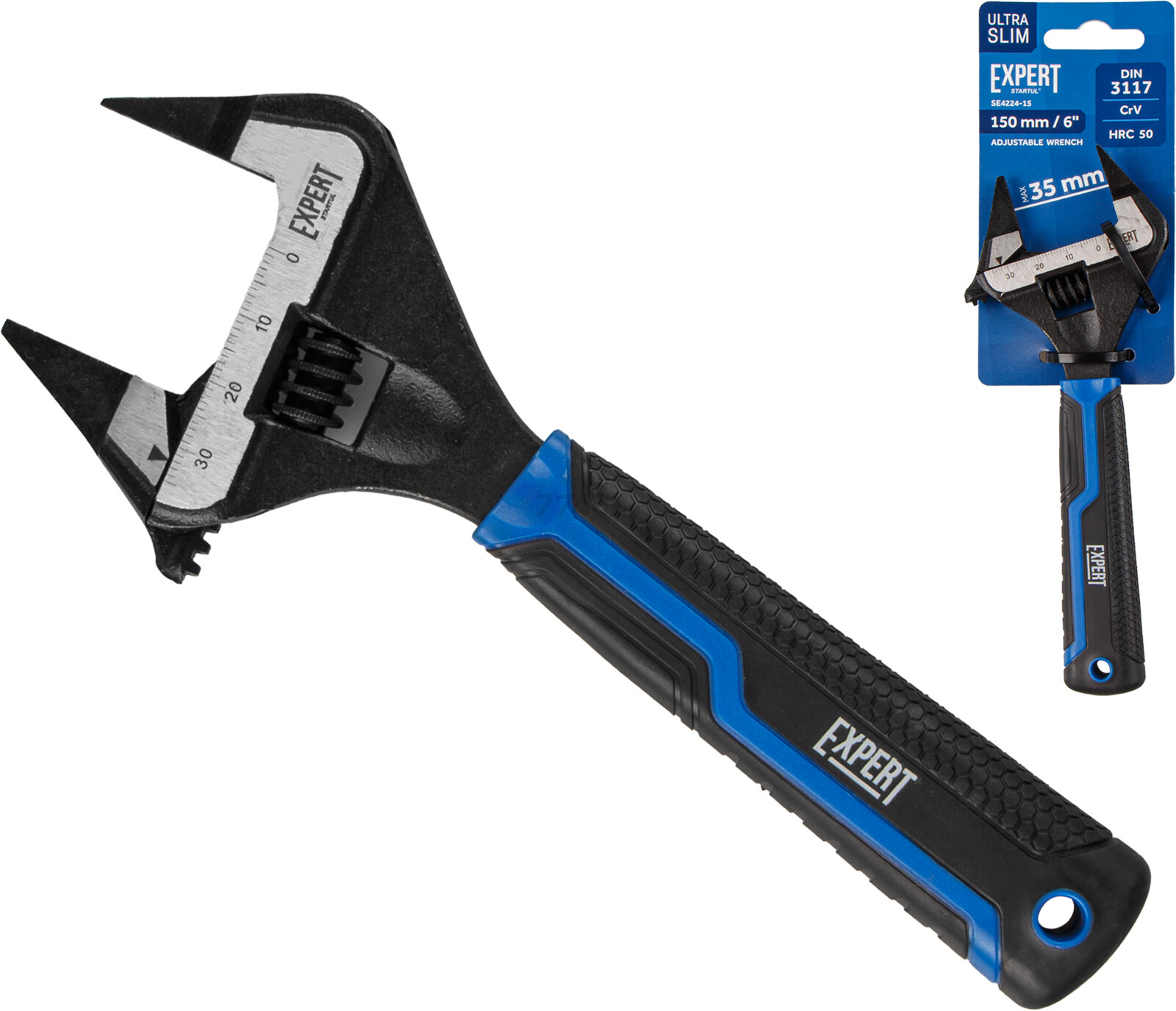 Ключ разводной 150 мм с ультратонкими губками STARTUL Expert (SE4224-15)