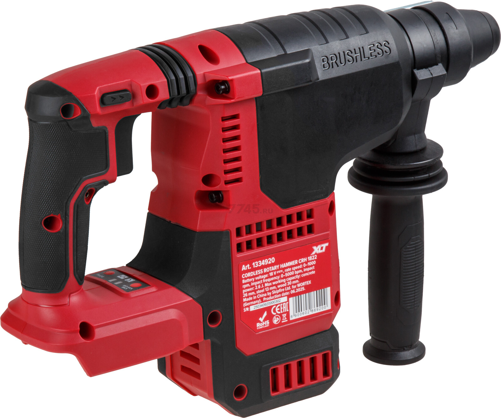 Перфоратор аккумуляторный WORTEX CRH 1822 XLT SET (1334921) - Фото 3