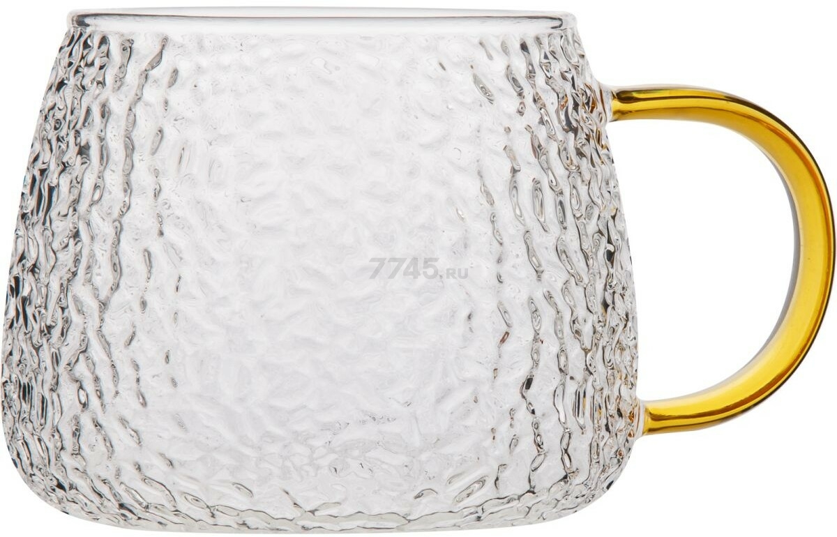 Кружка стеклянная PERFECTO LINEA Symphony Golden 450 мл (30-004501) - Фото 2