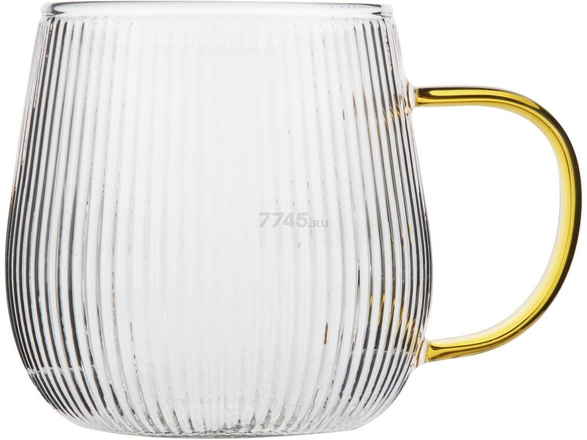 Кружка стеклянная PERFECTO LINEA Aria Golden 400 мл (30-004001) - Фото 2