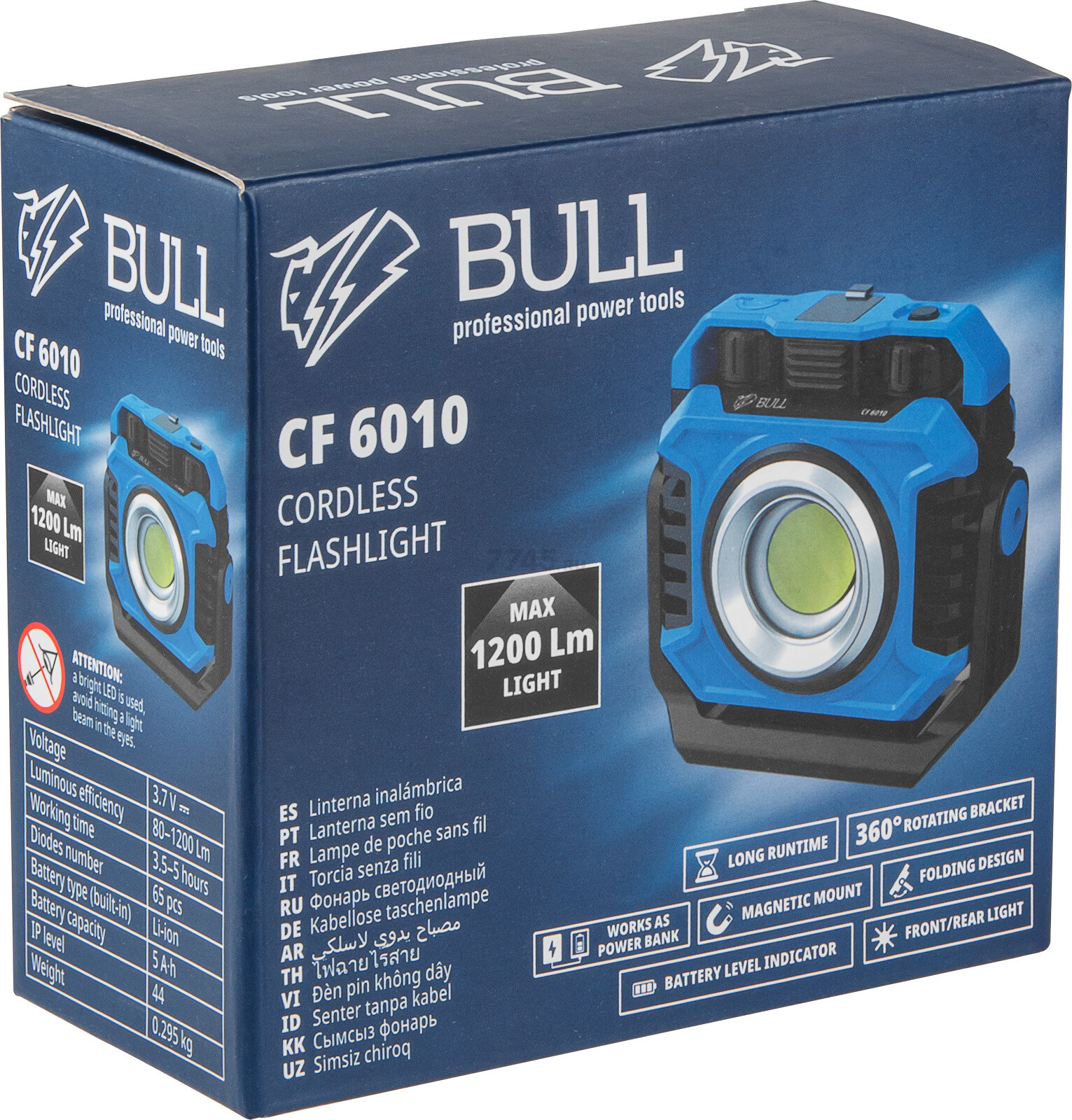 Фонарь светодиодный аккумуляторный BULL CF 6010 (1323886) - Фото 17