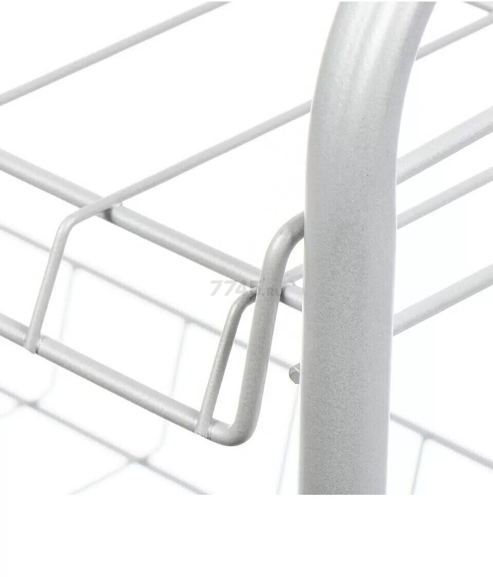 Этажерка для обуви NIKA, 2-х секционная, матовый серый, 660×280×440 мм (ЭТ3/МС) - Фото 2