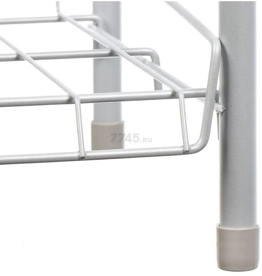 Этажерка для обуви NIKA, 2-х секционная, матовый серый, 660×280×440 мм (ЭТ3/МС) - Фото 3