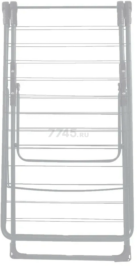 Сушилка для белья напольная двухуровневая NIKA 181,5х51,5х93 см серый матовый (СБ8/МС) - Фото 2