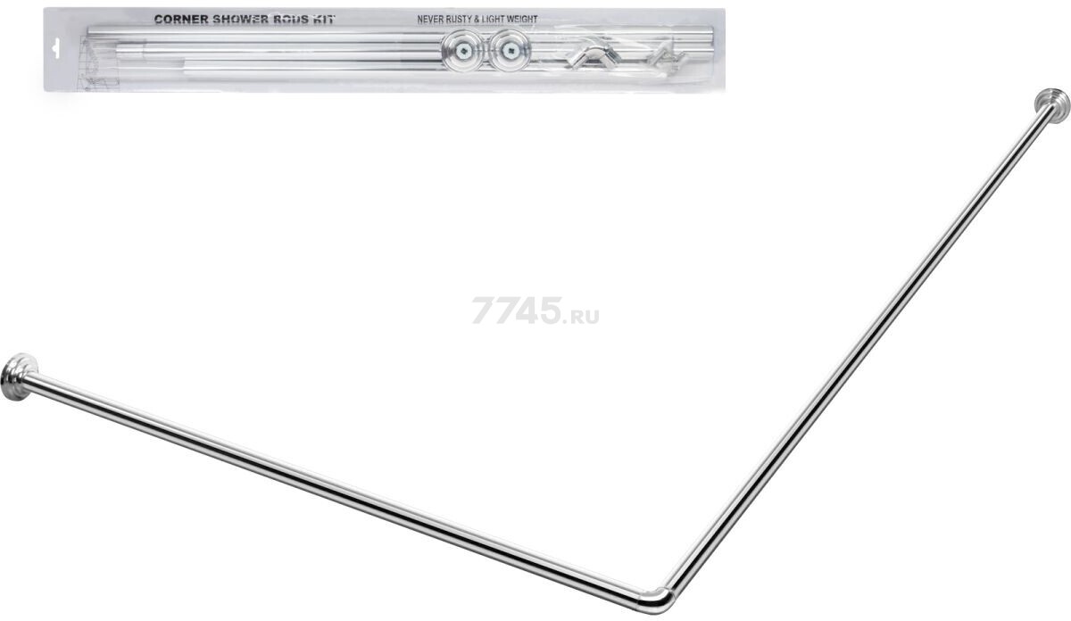 Карниз для ванной PERFECTO LINEA угловой 170х70 см (36-020105)