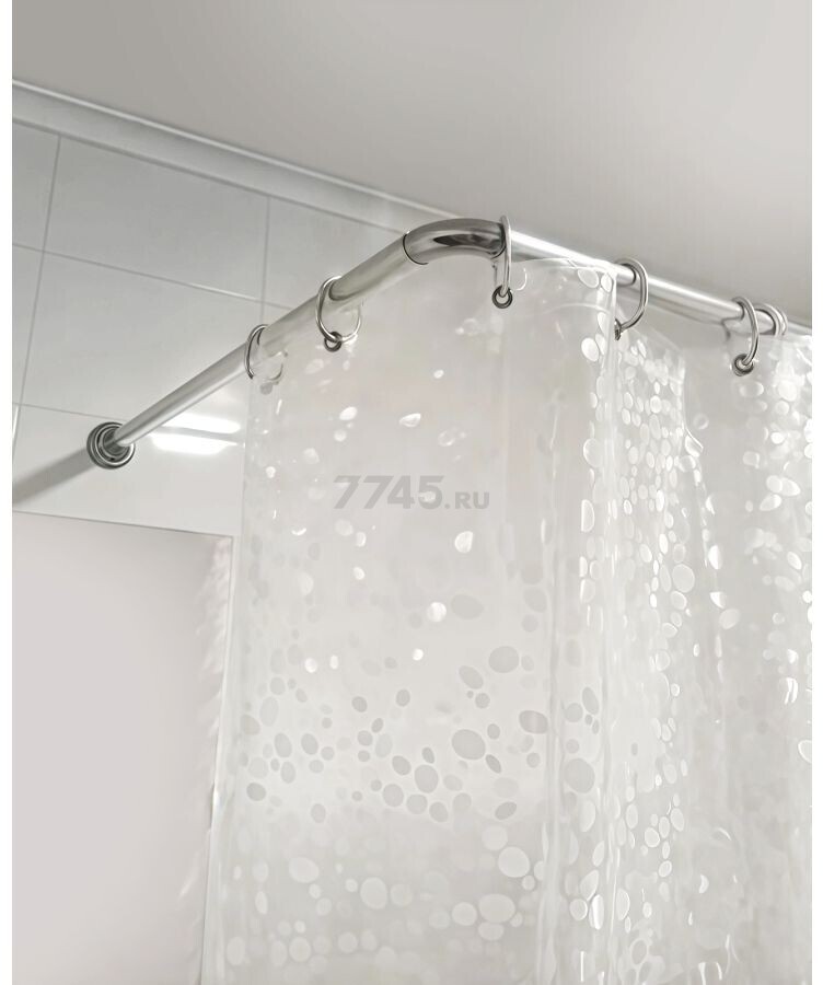 Карниз для ванной PERFECTO LINEA угловой 170х70 см (36-020105) - Фото 4