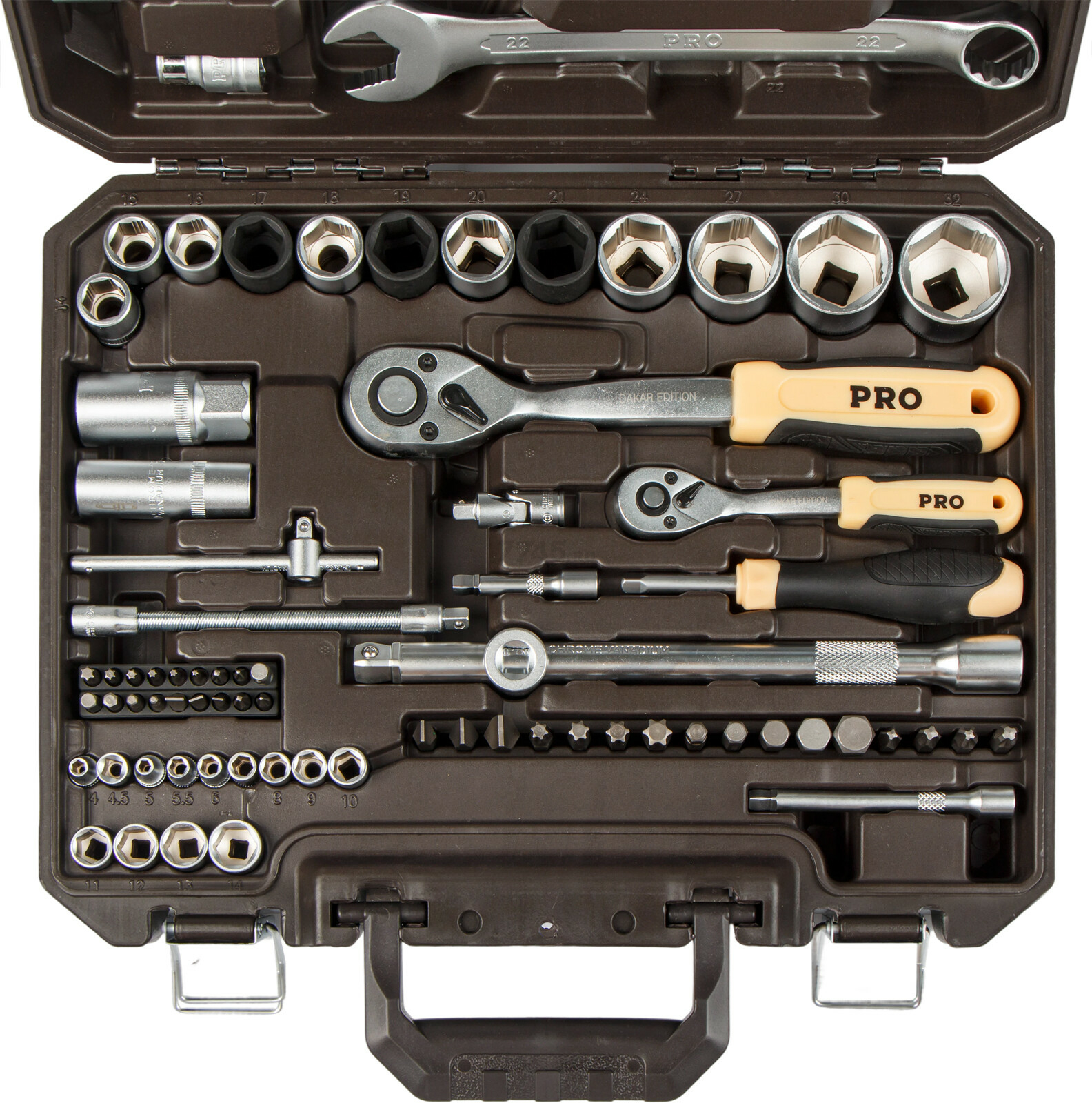 Набор инструментов 1/4", 1/2" 6 граней PRO STARTUL Dakar 82 предмета (PRO-082DK) - Фото 15