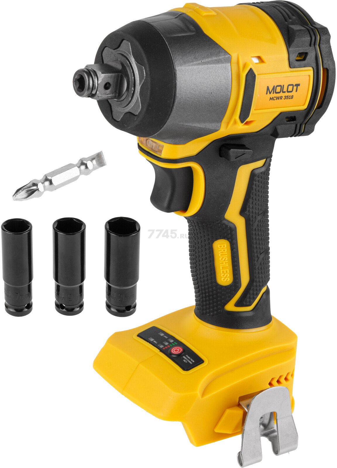 Гайковерт аккумуляторный ударный MOLOT MCWR 3518 XLT Lite SET (2335040) - Фото 4