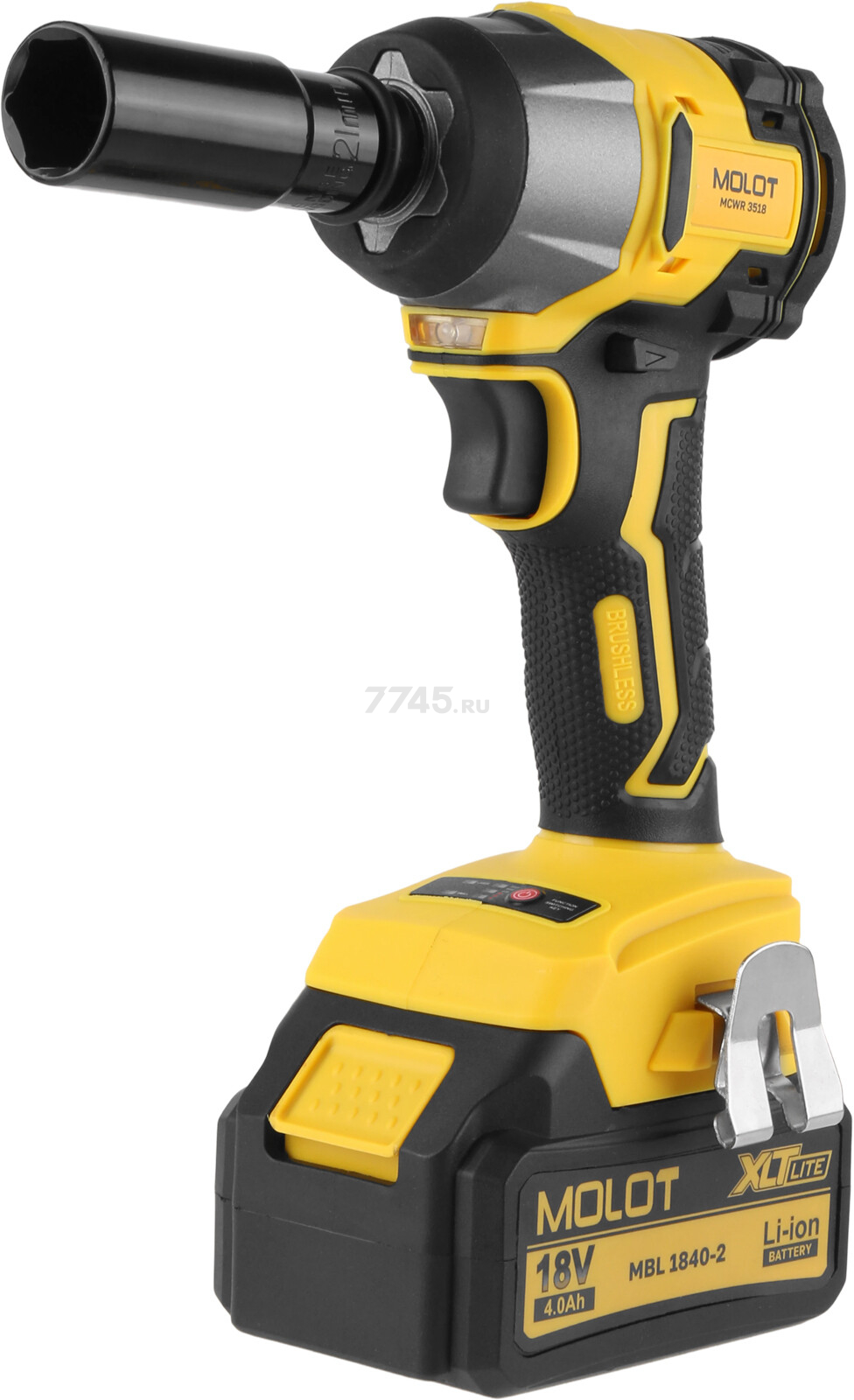 Гайковерт аккумуляторный ударный MOLOT MCWR 3518 XLT Lite SET (2335040) - Фото 9