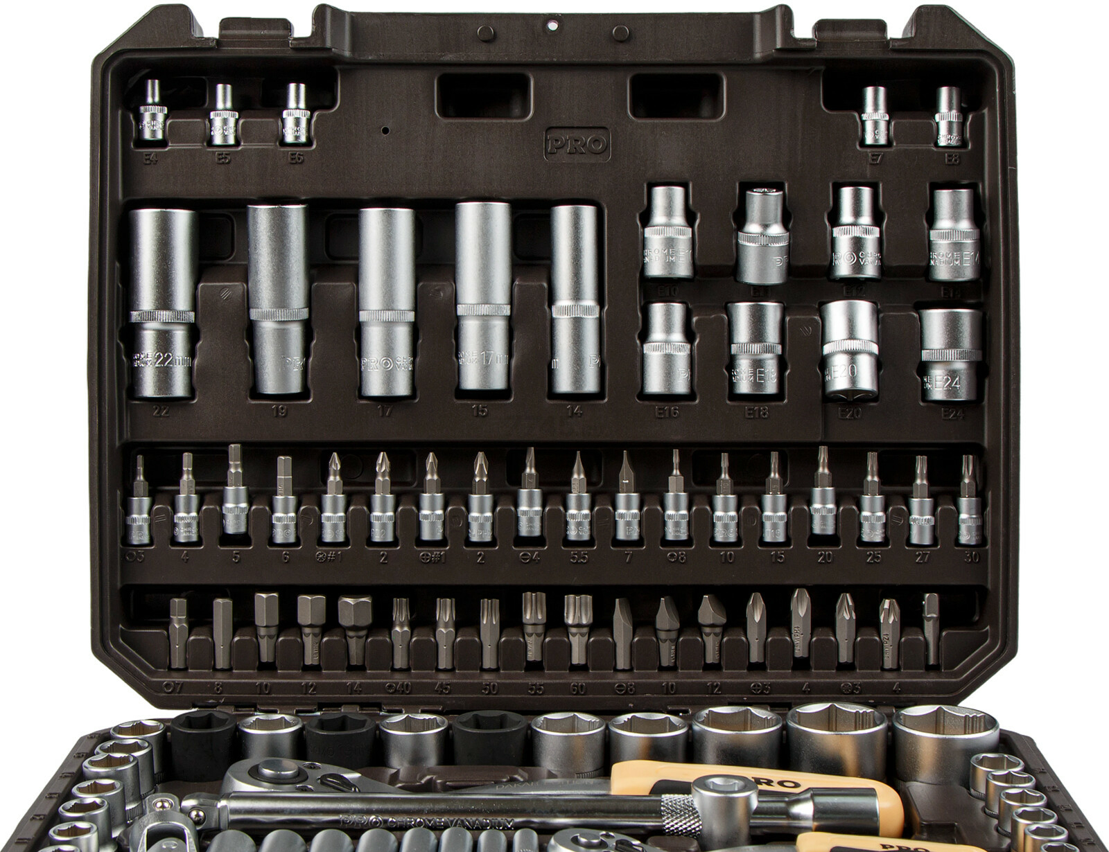 Набор инструментов 1/4", 1/2" 6 граней PRO STARTUL Dakar 110 предметов (PRO-110DK) - Фото 13