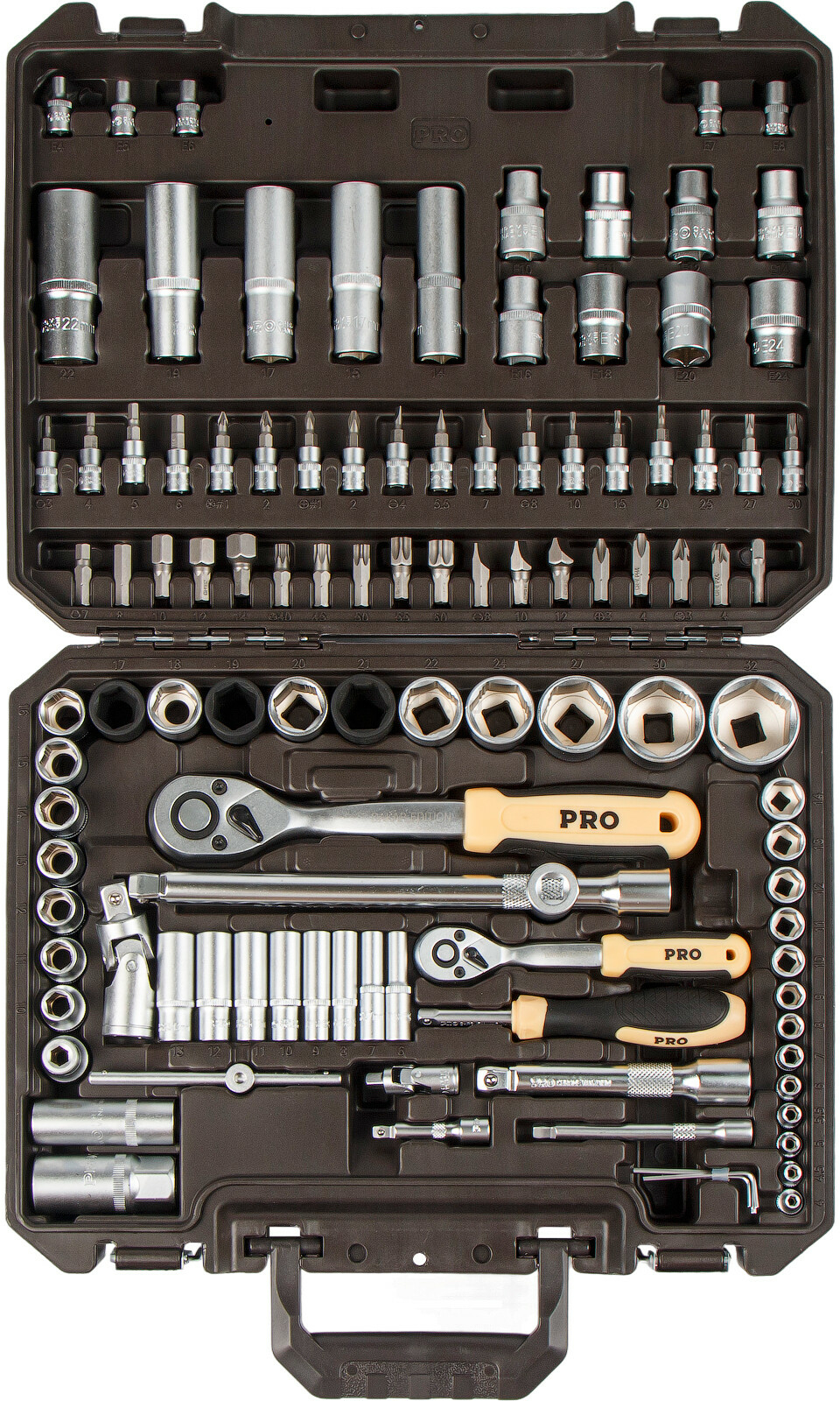 Набор инструментов 1/4", 1/2" 6 граней PRO STARTUL Dakar 110 предметов (PRO-110DK) - Фото 15