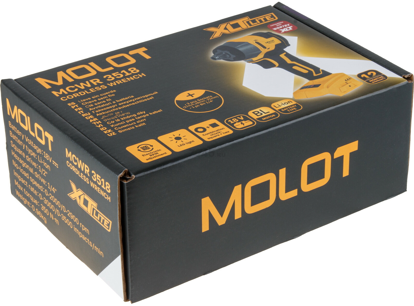 Гайковерт аккумуляторный ударный MOLOT MCWR 3518 XLT Lite SOLO (2335039) - Фото 14