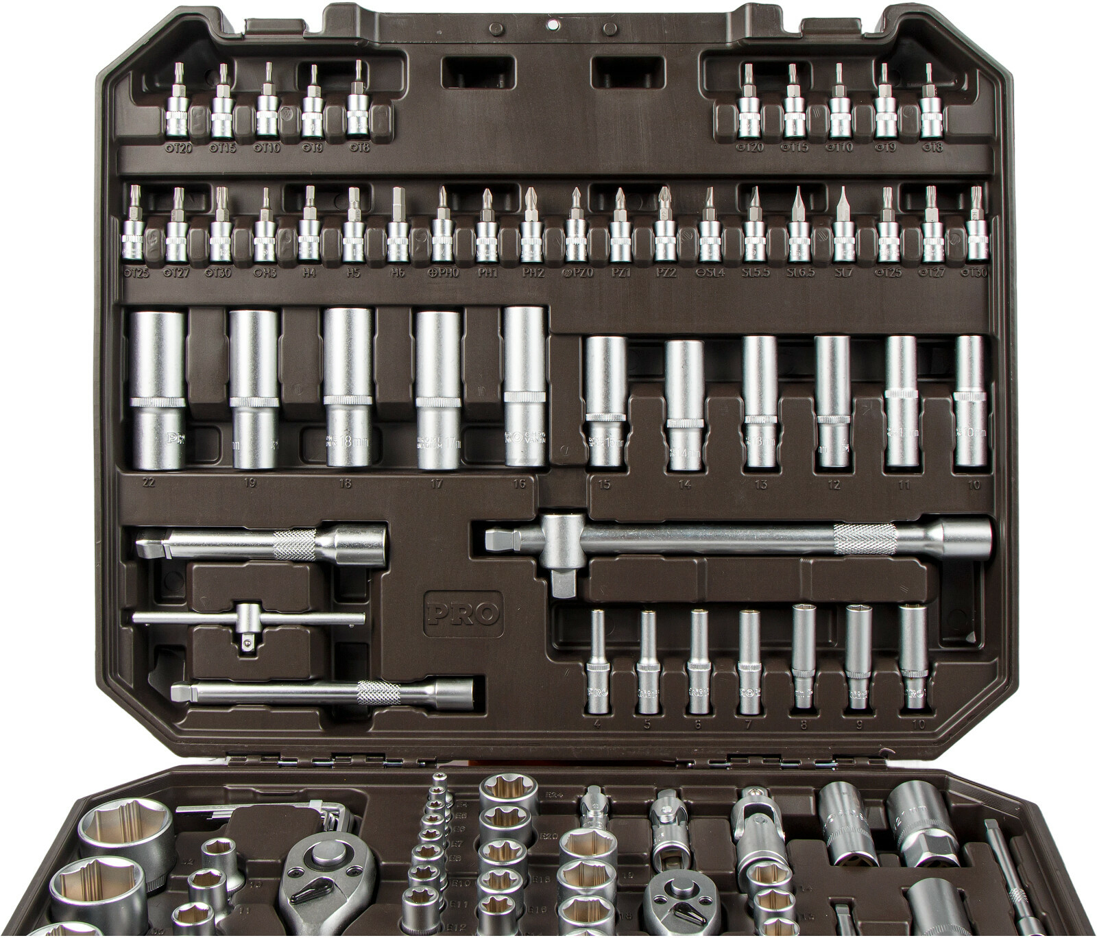 Набор головок и бит 171пр. 1/4",3/8",1/2" PRO STARTUL DAKAR (PRO-171DK) - Фото 3