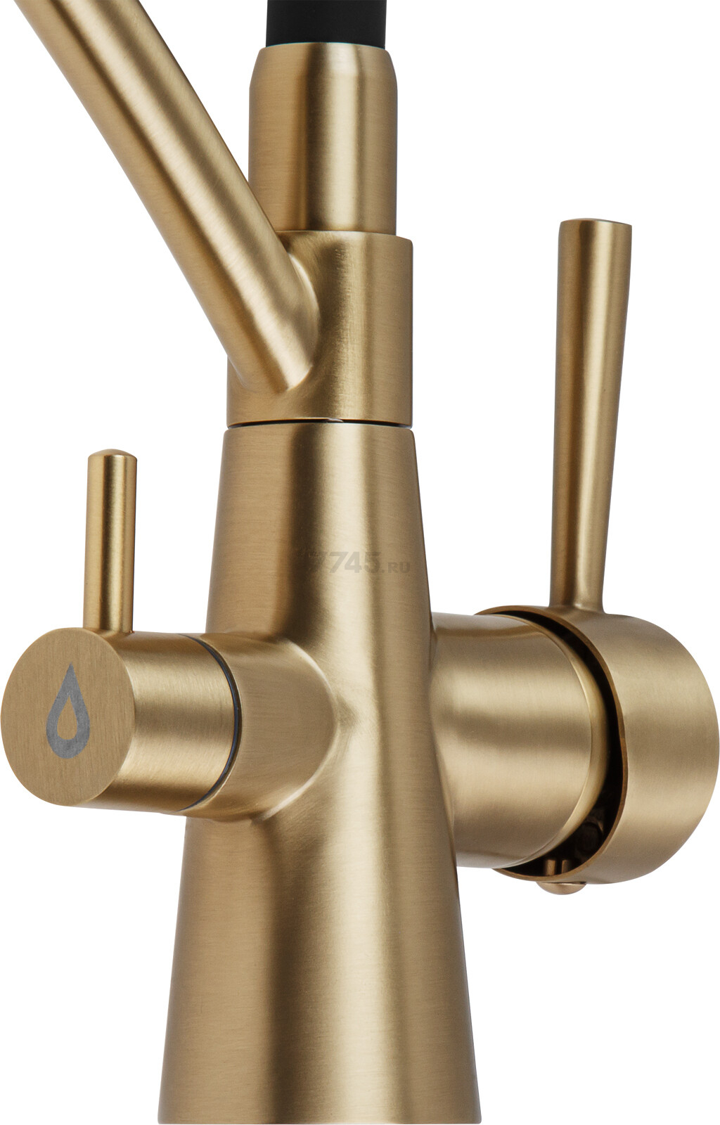 Смеситель для кухни AV ENGINEERING Lux D35 золотой, черный (AVLUX4-A49GLB) - Фото 3