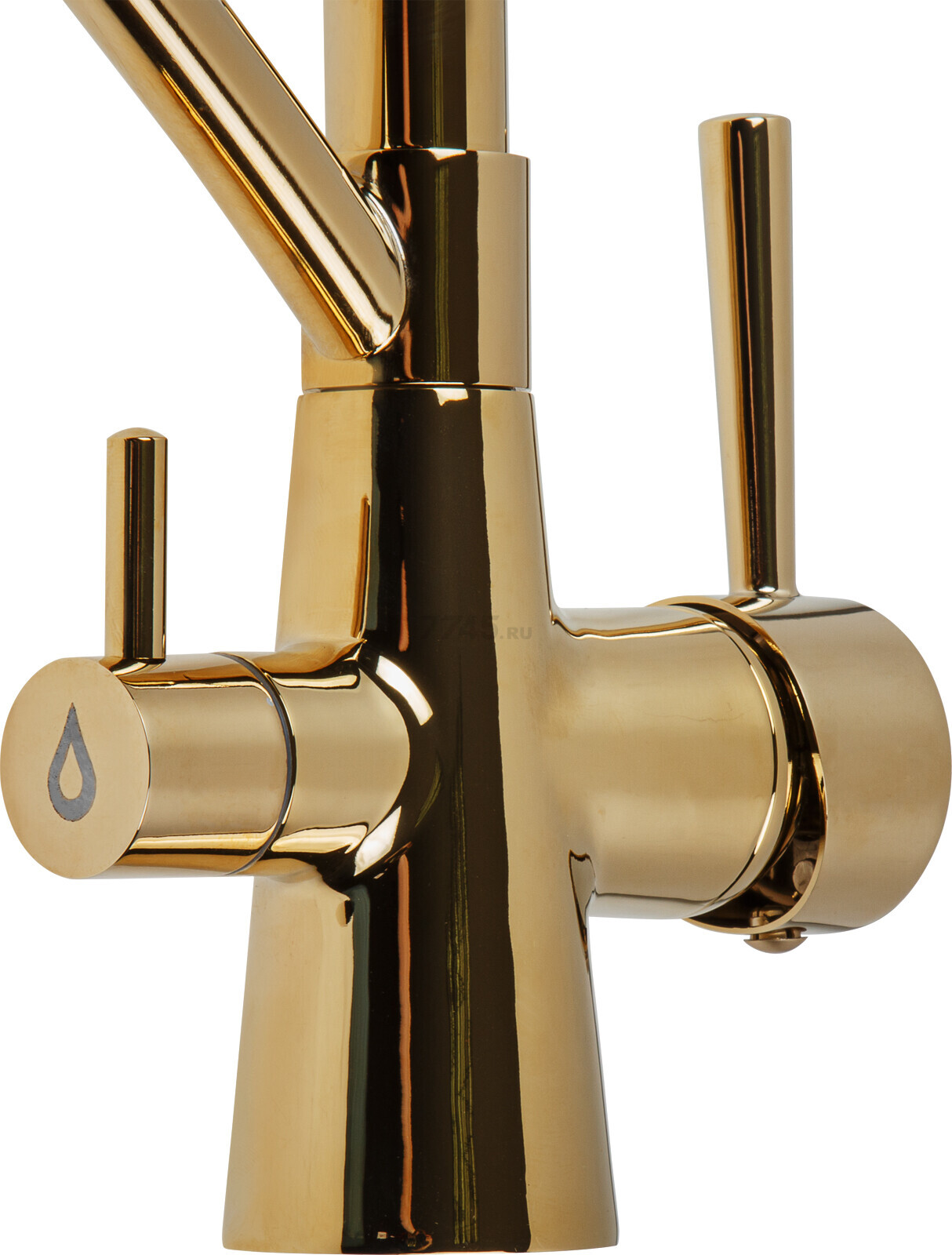 Смеситель для кухни AV ENGINEERING Lux D35 золотой, белый (AVLUX4-A49GLW) - Фото 3