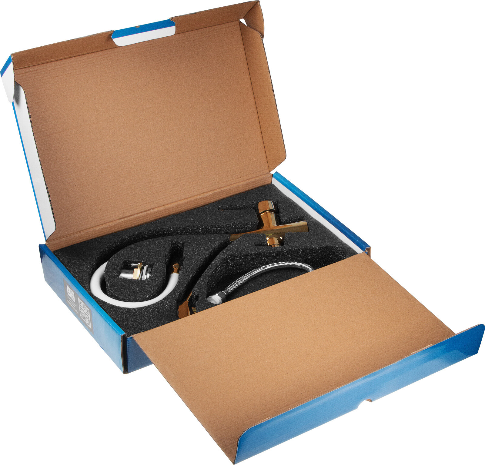 Смеситель для кухни AV ENGINEERING Lux D35 золотой, белый (AVLUX4-A49GLW) - Фото 8