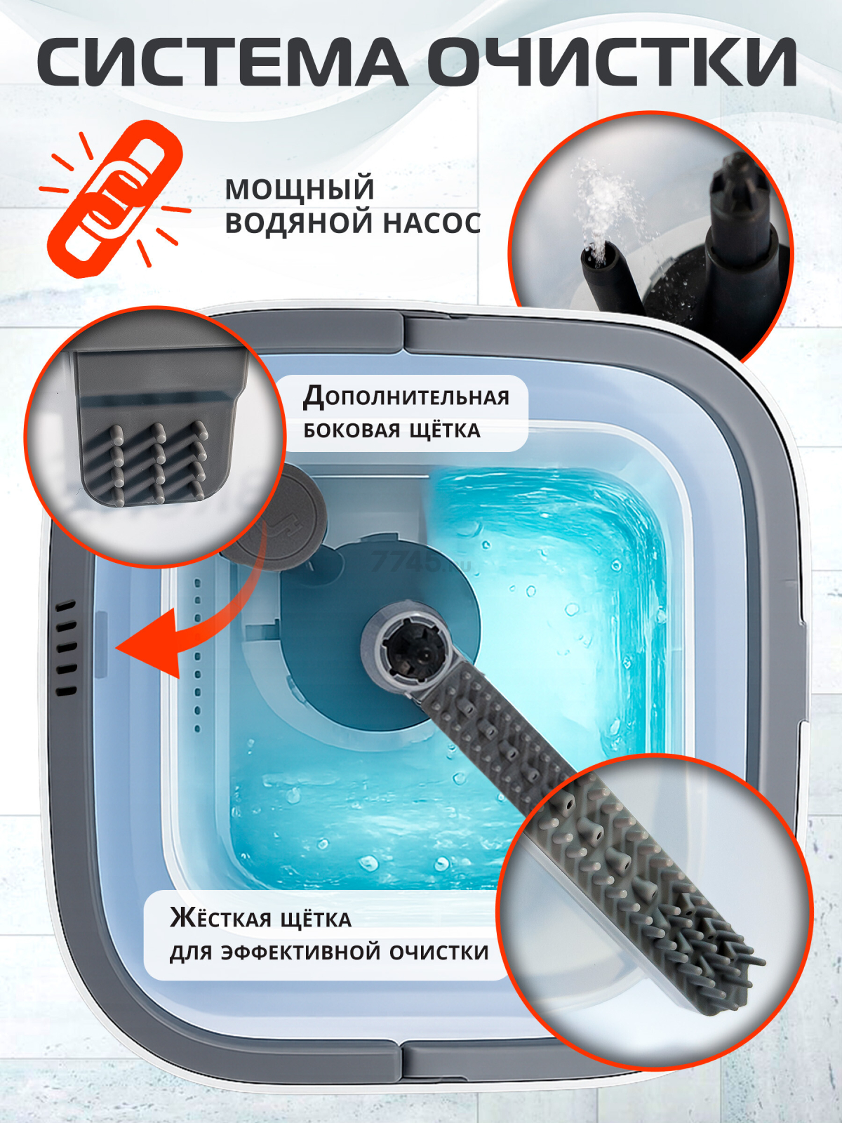 Швабра с отжимным ведром BRUNER Fest (BR-11278119) - Фото 3