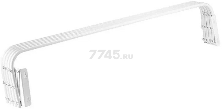 Сушилка для белья настенная складная NIKA 120х45х18,5 см белый (СН120Б) - Фото 2