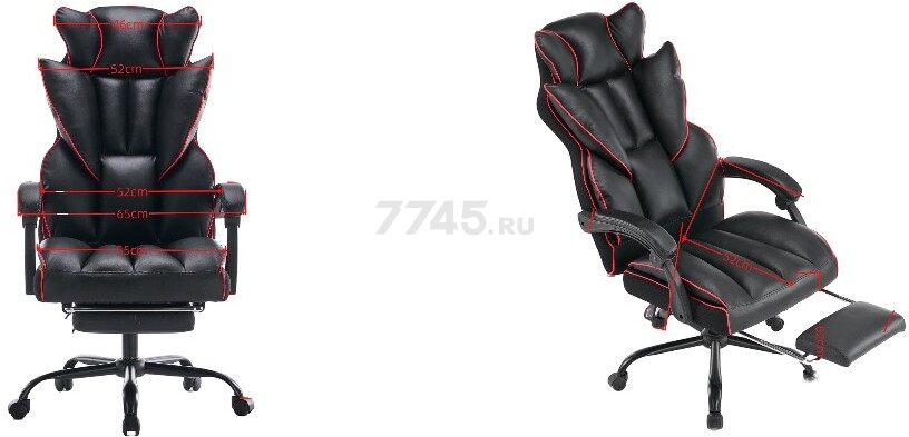 Компьютерное кресло KEIZEN Mikado Black (KZ-7351125) - Фото 36