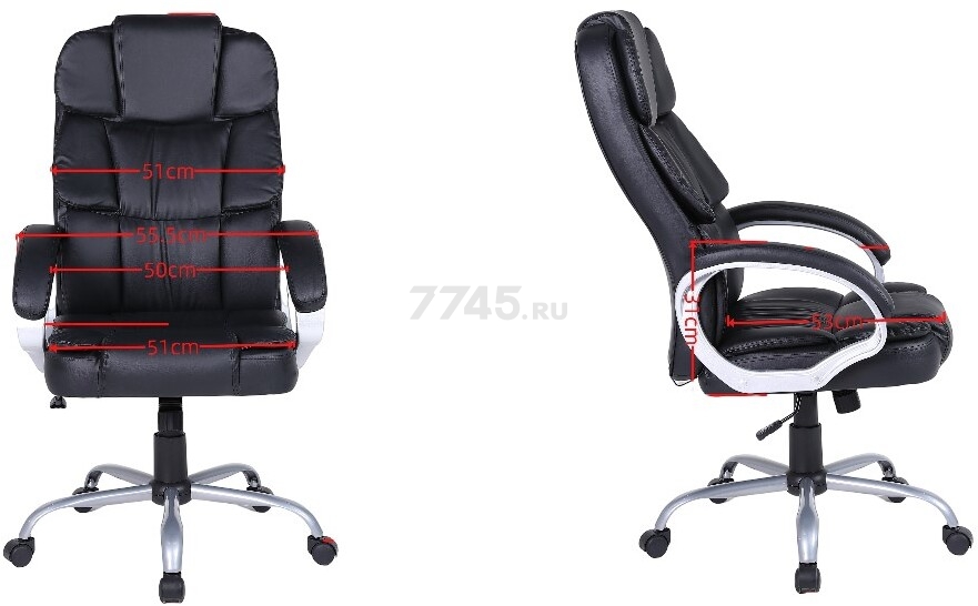 Компьютерное кресло KEIZEN Luxe Black (KZ-7351126) - Фото 18