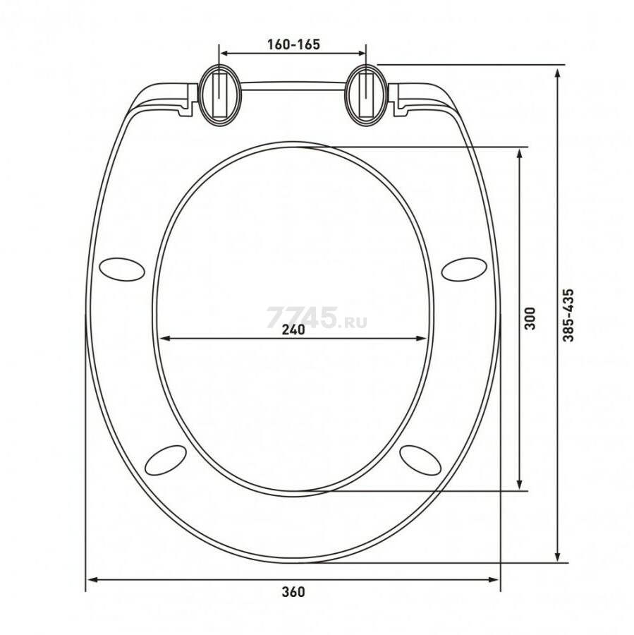 Сиденье для унитаза AV ENGINEERING Standart Plus (AVE129617) - Фото 3