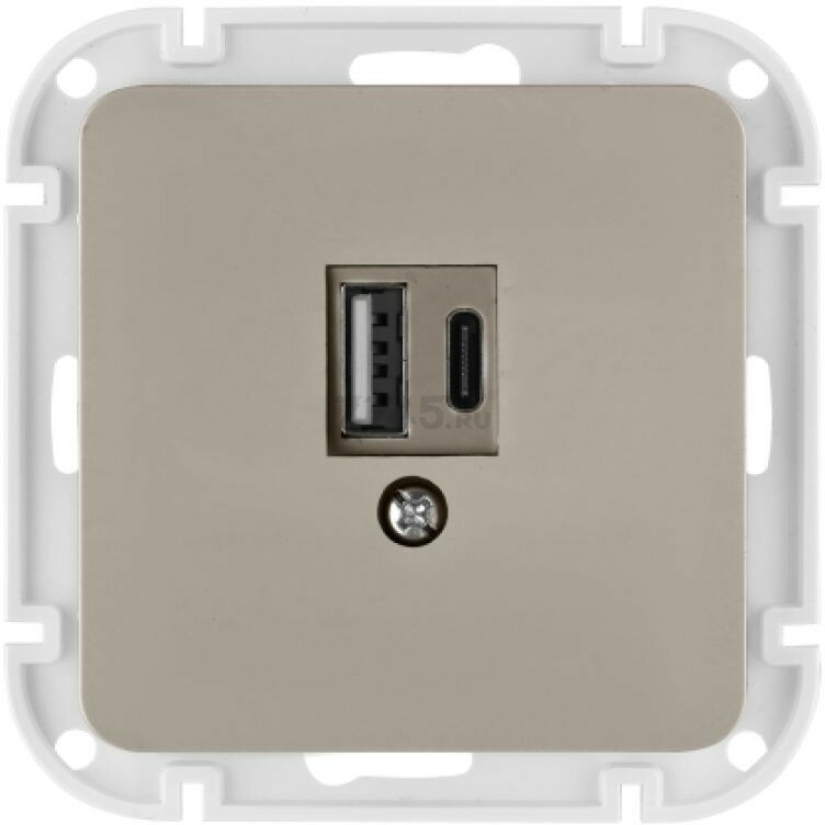 Розетка USB двойная скрытая BYLECTRICA Astrum песочная (РП5-6561 песочн)